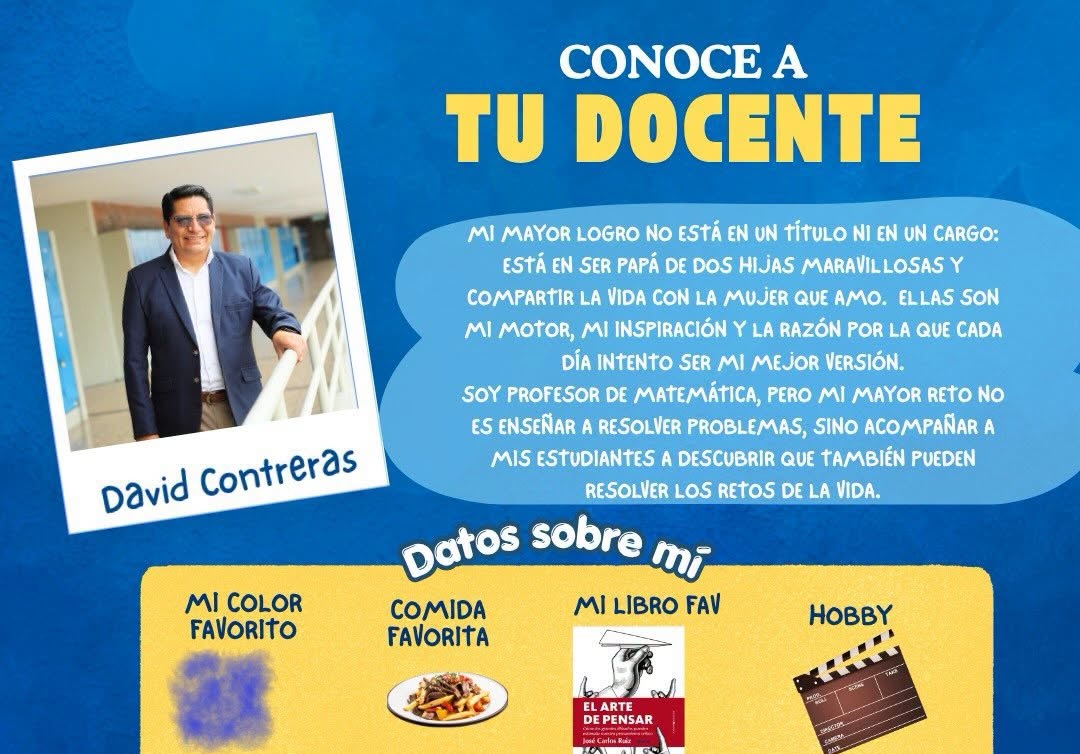 Conoce a tu docente - David Contreras